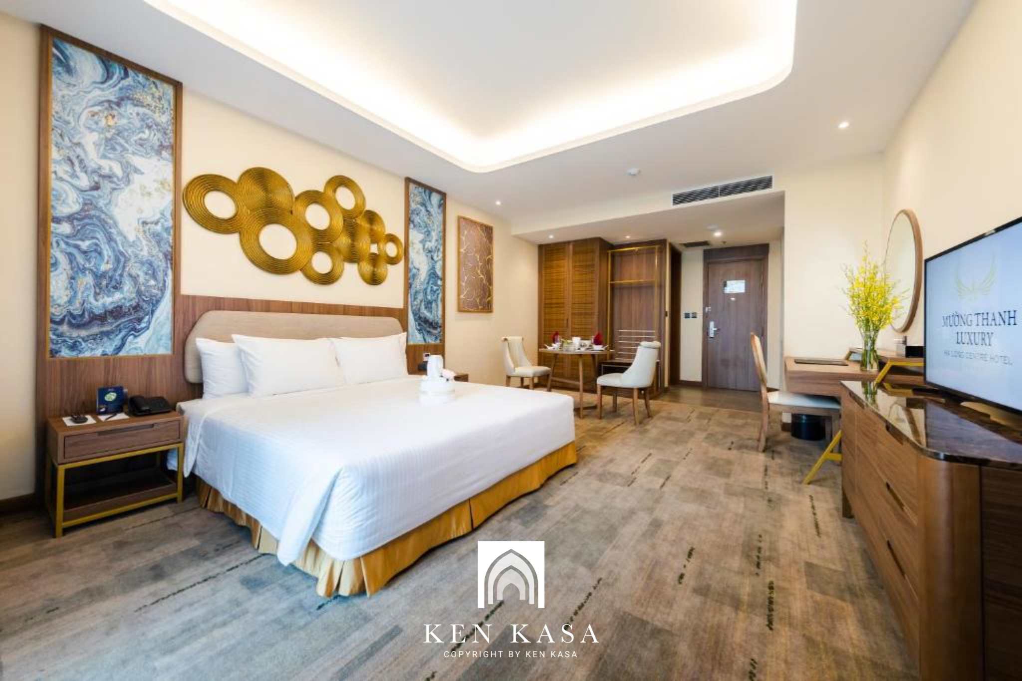 Mẫu phòng ngủ khách sạn hiện đại Mường Thanh luxury Residences 